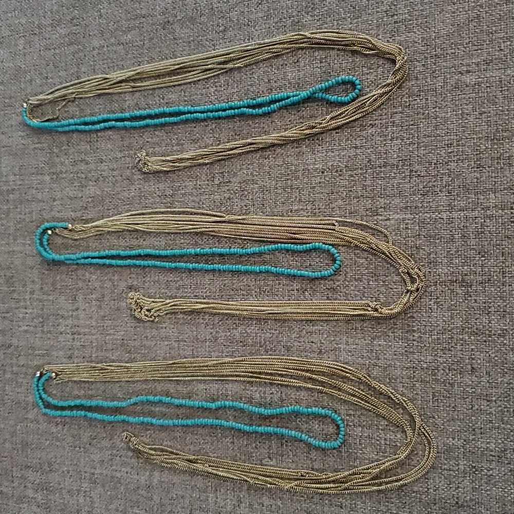 Triple Bead + Chain Necklace - Picture 3 of 8